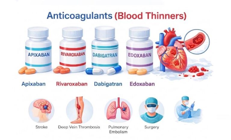 Anticoagulants blood thinners used to prevent blood clots in Pattaya
