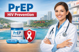 PrEP HIV prevention medication showing Truvada and Descovy for HIV prevention in Thailand